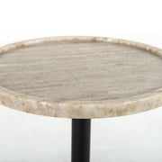 VIOLA ACCENT TABLE - ANTIQUE WHITE MARBLE