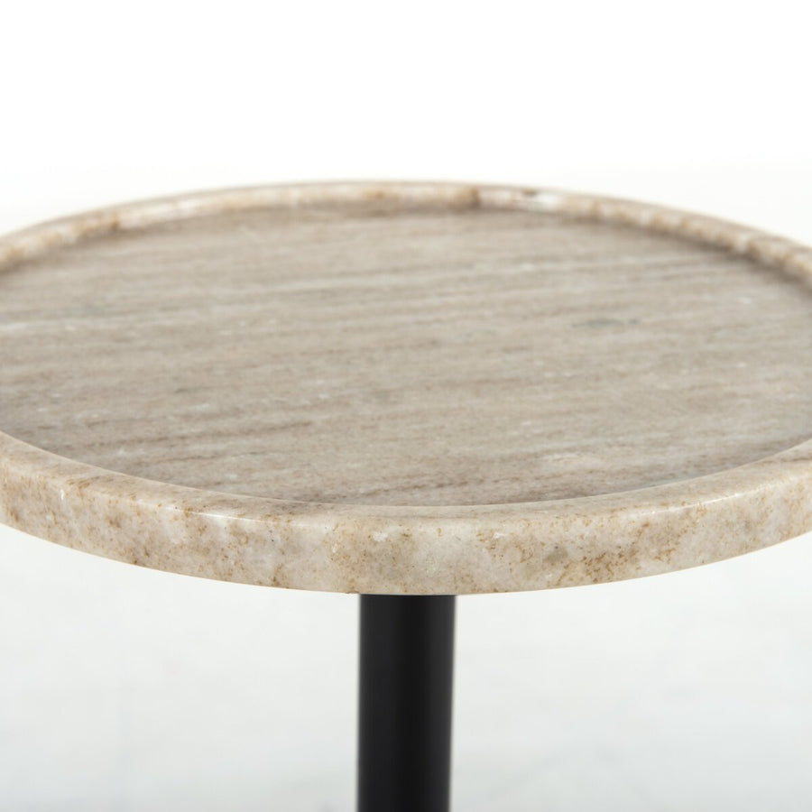 VIOLA ACCENT TABLE - ANTIQUE WHITE MARBLE