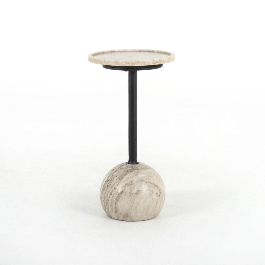 VIOLA ACCENT TABLE - ANTIQUE WHITE MARBLE