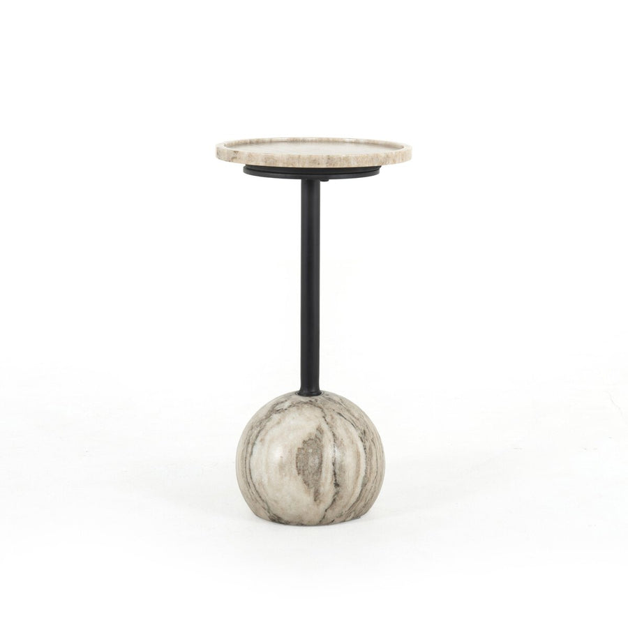 VIOLA ACCENT TABLE - ANTIQUE WHITE MARBLE