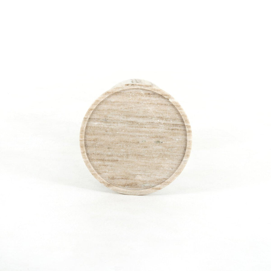 VIOLA ACCENT TABLE - ANTIQUE WHITE MARBLE