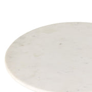 NEDA END TABLE-POLISHED WHITE MARBLE