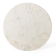 NEDA END TABLE-POLISHED WHITE MARBLE