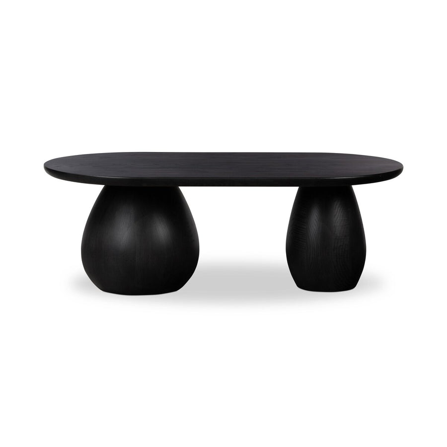 MERLA WOOD COFFEE TABLE - BLACK WASH