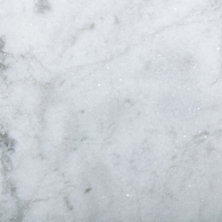 MODERN MARBLE SMALL PEDESTAL - WHITE & GREY SPECKLED MARBLE