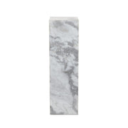 MODERN MARBLE PEDESTAL - WHITE & GREY SPECKLED MARBLE