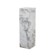 MODERN MARBLE PEDESTAL - WHITE & GREY SPECKLED MARBLE