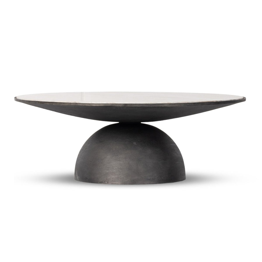 CORBETT LARGE COFFEE TABLE-CREAMY TAUPE MARBLE