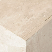 ARK END TABLE - BEIGE MARBLE