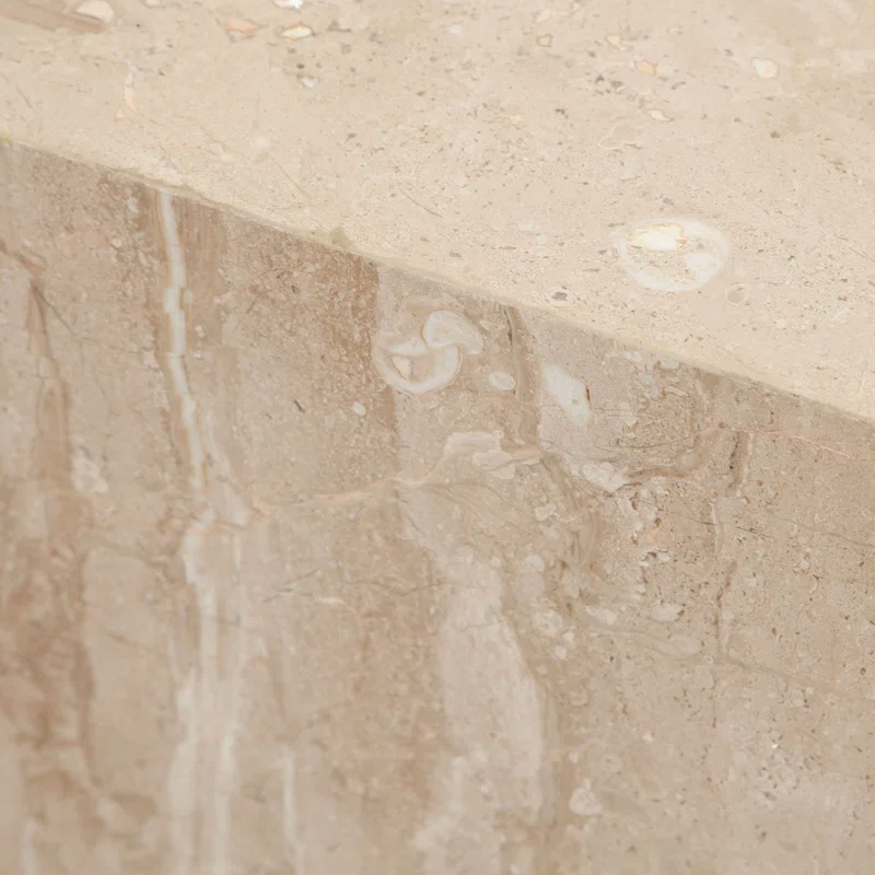 ARK END TABLE - BEIGE MARBLE