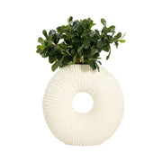 مزهرية راتنج كوارتز صغيرة من ناتالي، بيضاء