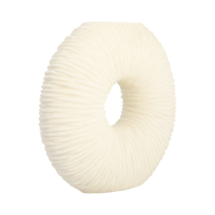 مزهرية راتنج كوارتز صغيرة من ناتالي، بيضاء