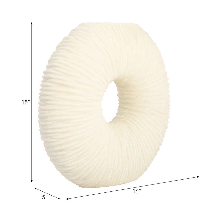 مزهرية راتنج كوارتز صغيرة من ناتالي، بيضاء