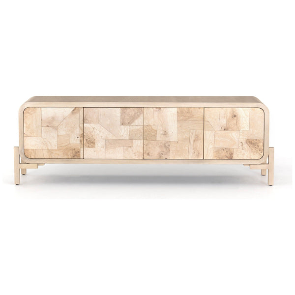 WILEY MEDIA CONSOLE-BLEACHED BURL