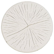 CARVED STUMP ACCENT TABLE - WHITE