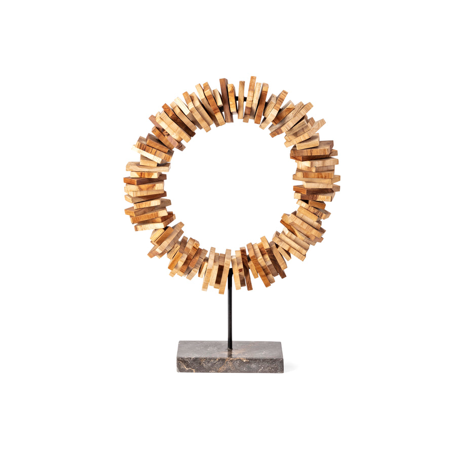 PRAIRIE SMALL WOOD RING STATUARY