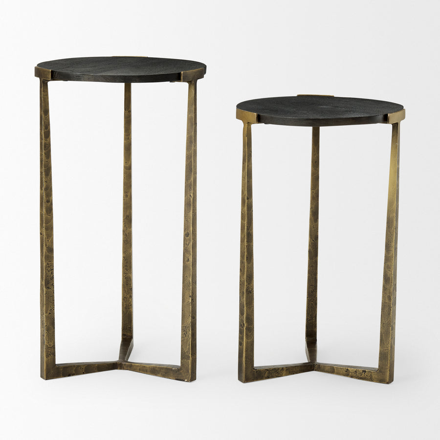 ATICUS BLACK TOP NEST OF TABLES