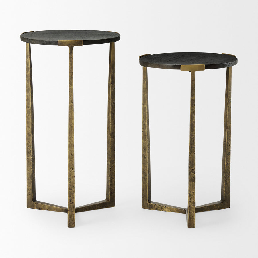 ATICUS BLACK TOP NEST OF TABLES