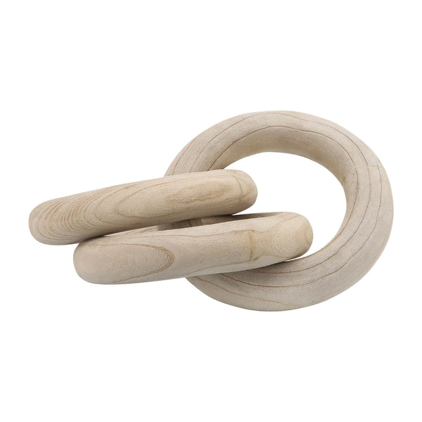 21" 3 WOODEN RINGS, NATURAL