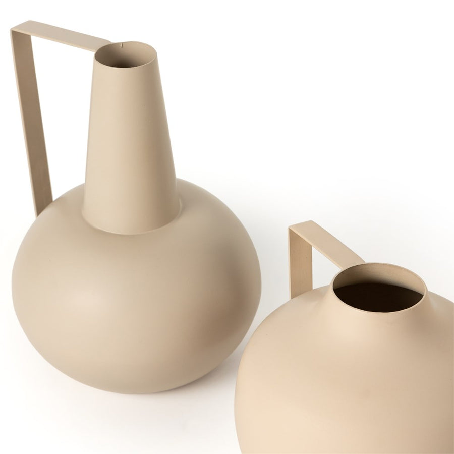 ALETA VASES SET OF 4-IRON MATTE TAUBE