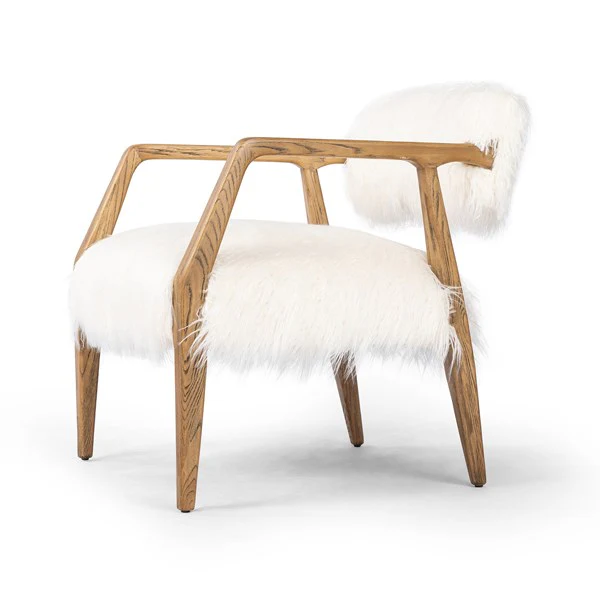 TYLER ARMCHAIR - NEW MONGOLIAN FUR