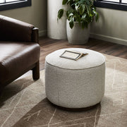 SINCLAIR ROUND OTTOMAN - KNOLL NATURAL