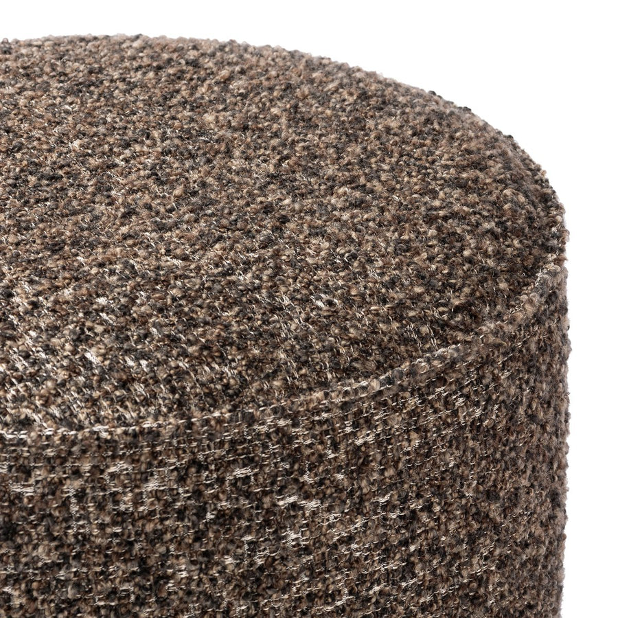 SINCLAIR ROUND OTTOMAN - IVAN GRANITE