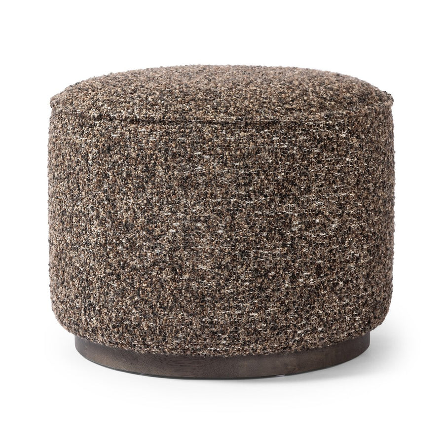 SINCLAIR ROUND OTTOMAN - IVAN GRANITE