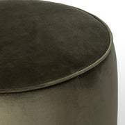 SINCLAIR ROUND OTTOMAN - SURREY OLIVE