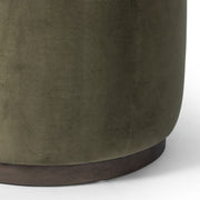SINCLAIR ROUND OTTOMAN - SURREY OLIVE