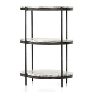 FELIX OVAL END TABLE -HAMMERED GREY