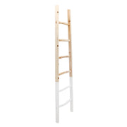 WOODEN DECORATIVE 76" LADDER, 2-TONE NAT/WHITE