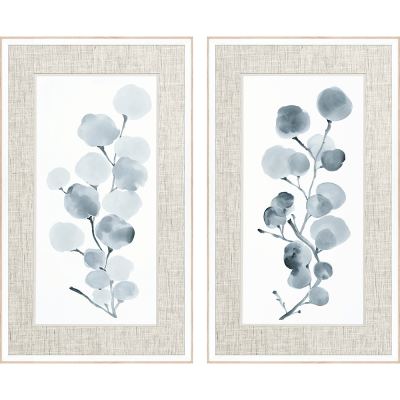 GREY BOTANICAL - SET OF TWO