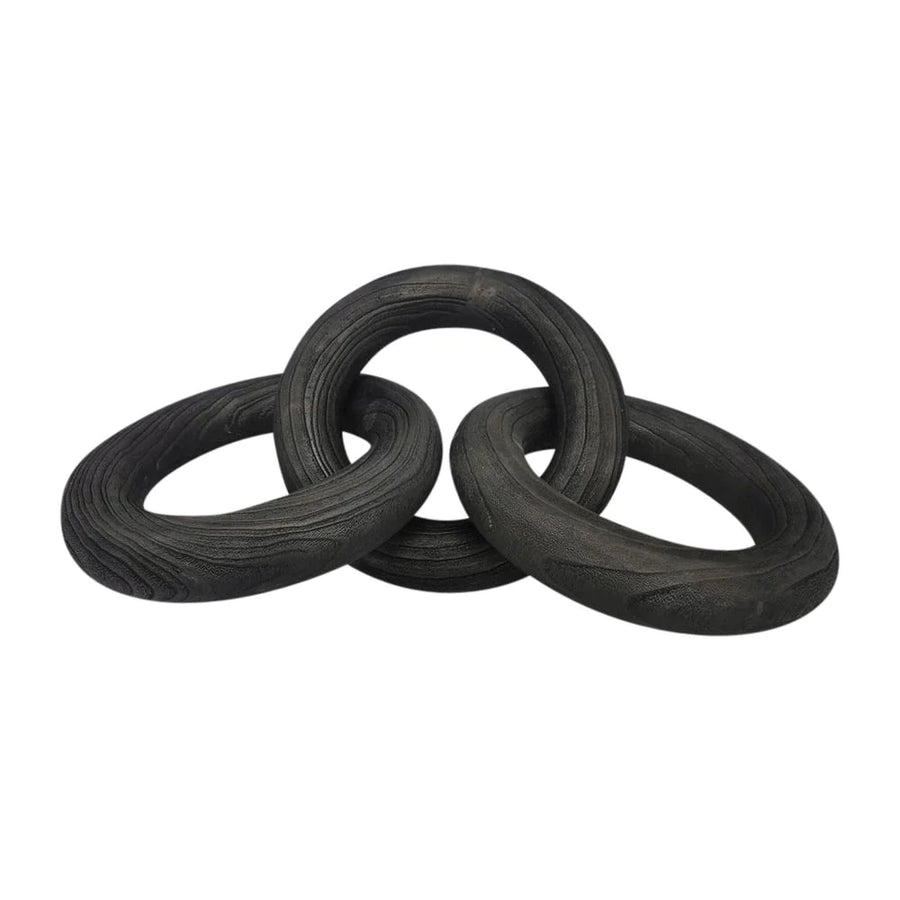 21" 3 WOODEN RINGS, BLACK