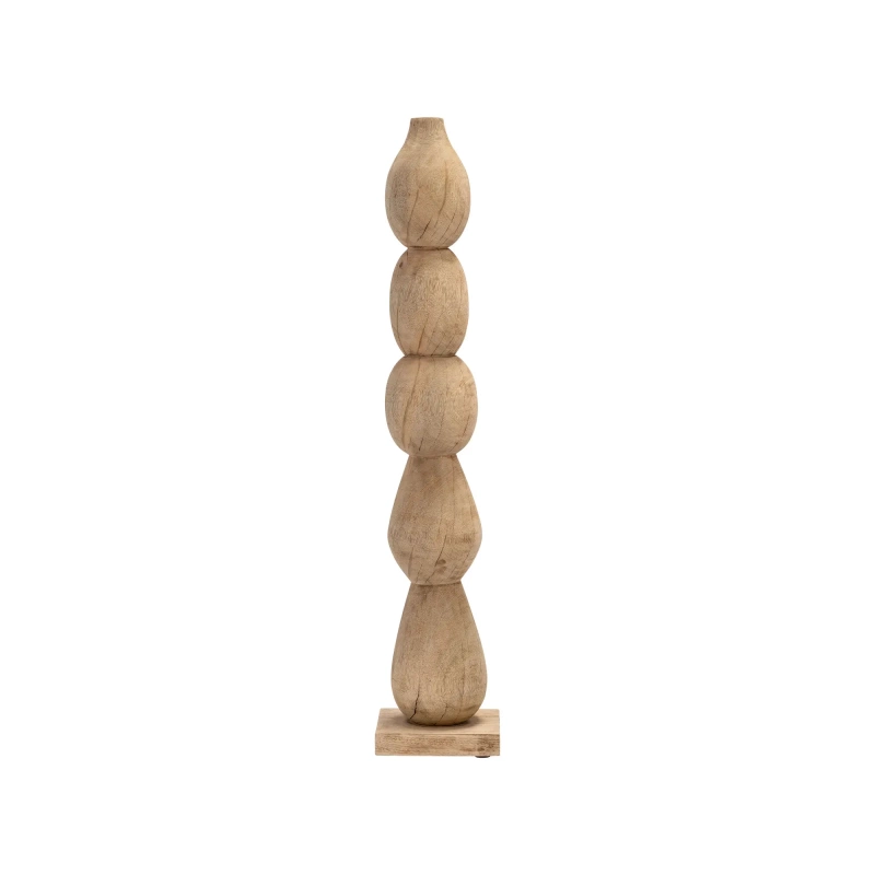 WOOD, TOTEM PILLAR , BROWN 91CM