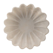 MARBLE, SHELL SHAPED BOWL, WHITE