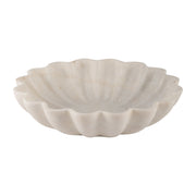 MARBLE, SHELL SHAPED BOWL, WHITE