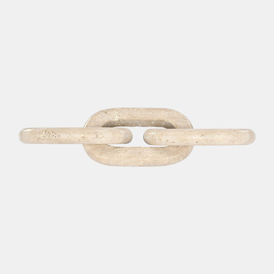 TRAVERTINE , 3 LINK CHAIN DECOR , TAN