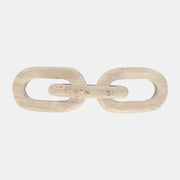 TRAVERTINE , 3 LINK CHAIN DECOR , TAN