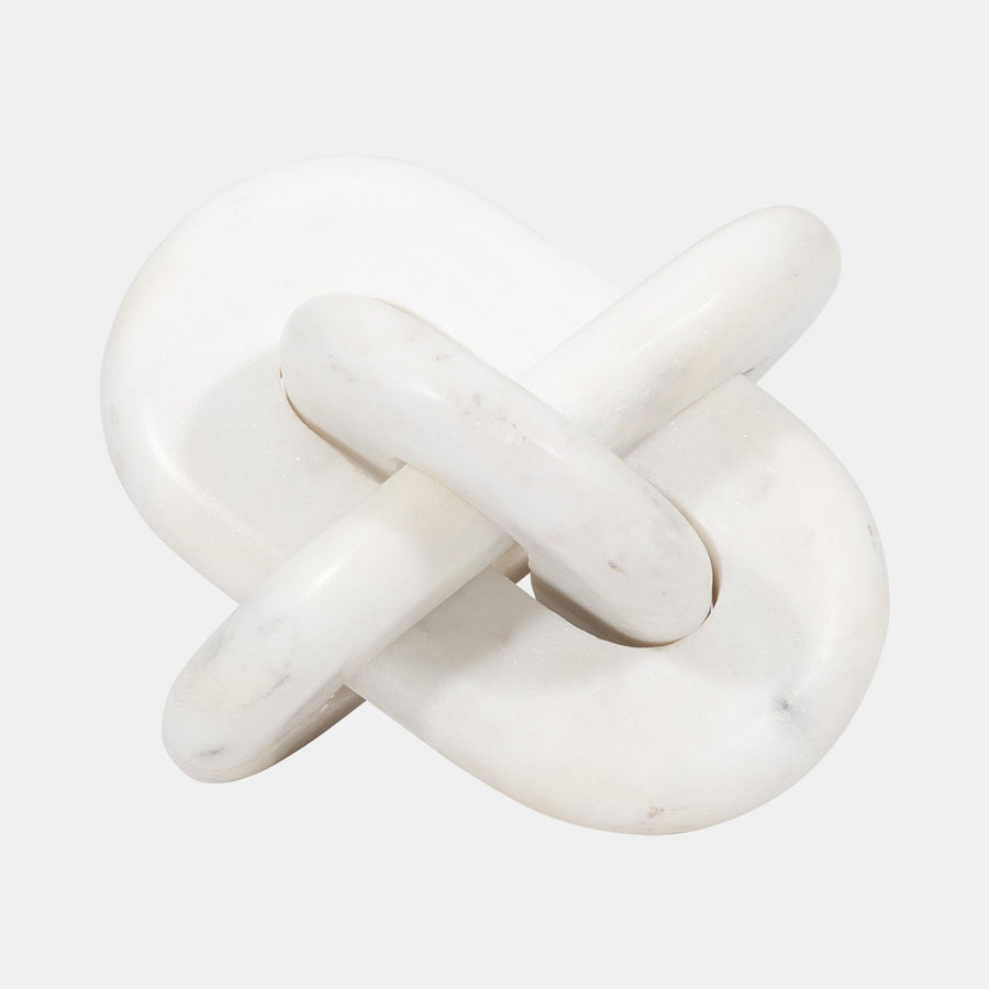 MARBLE , KNOT DECOR , WHITE