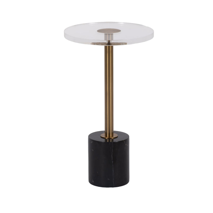 ELISIA ACRYLIC AND MARBLE ACCENT TABLE