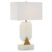 EMERALD-CUT ALABASTER TABLE LAMP