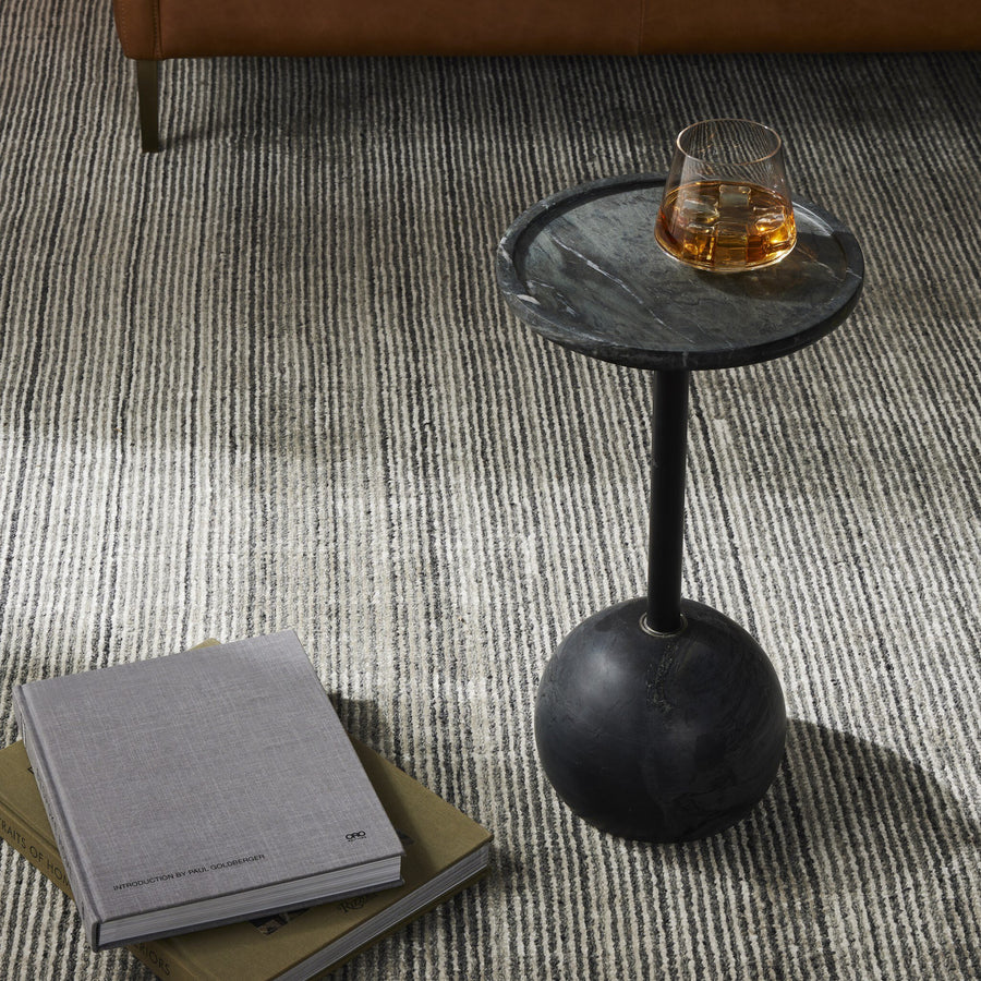 VIOLA ACCENT TABLE - BLACK MARBLE