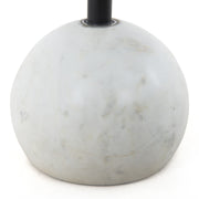 VIOLA ACCENT TABLE - POLISHED WHITE MARBLE