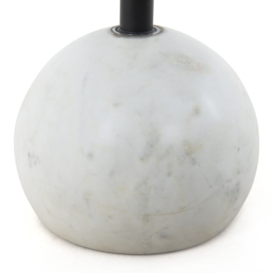 VIOLA ACCENT TABLE - POLISHED WHITE MARBLE