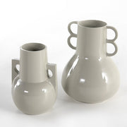 PRIMEROSE VASES-SET OF 2-LIGHT GREY