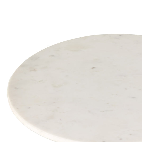 NEDA END TABLE-POLISHED WHITE MARBLE