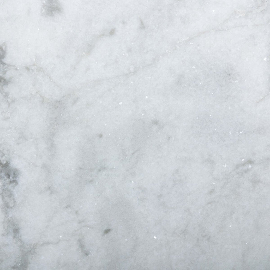 MODERN MARBLE SMALL PEDESTAL - WHITE & GREY SPECKLED MARBLE