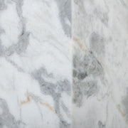 MODERN MARBLE SMALL PEDESTAL - WHITE & GREY SPECKLED MARBLE