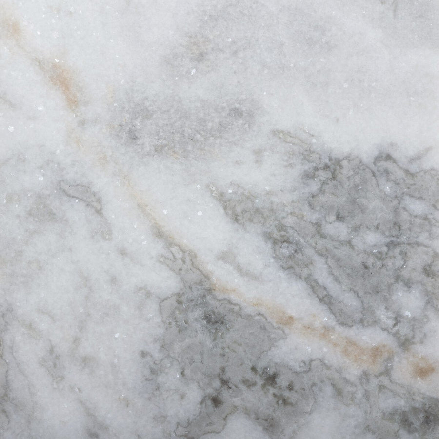 MODERN MARBLE PEDESTAL - WHITE & GREY SPECKLED MARBLE